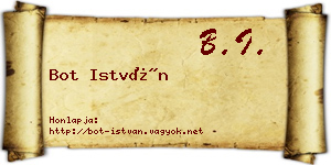 Bot István névjegykártya